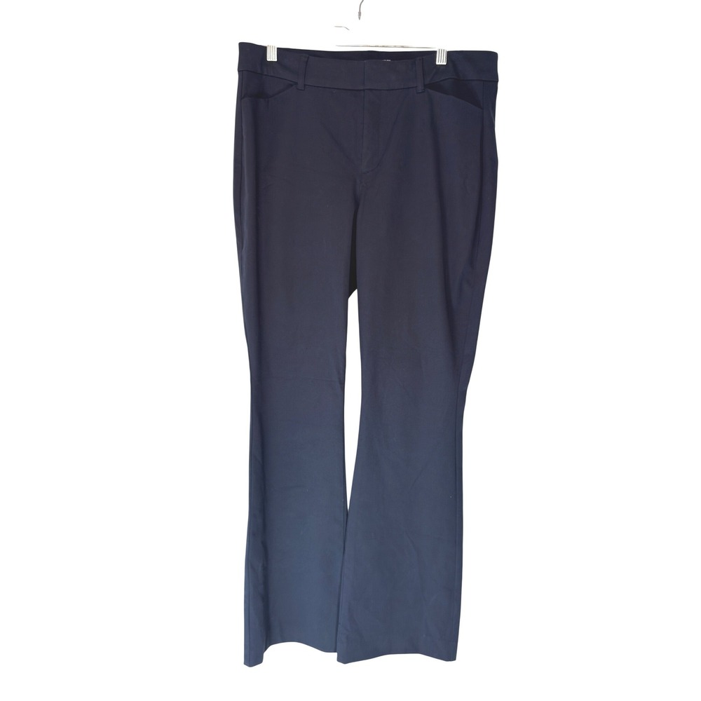 Old Navy Blue High Rise Office Business Career Work Pixie Flare Pants Size 14